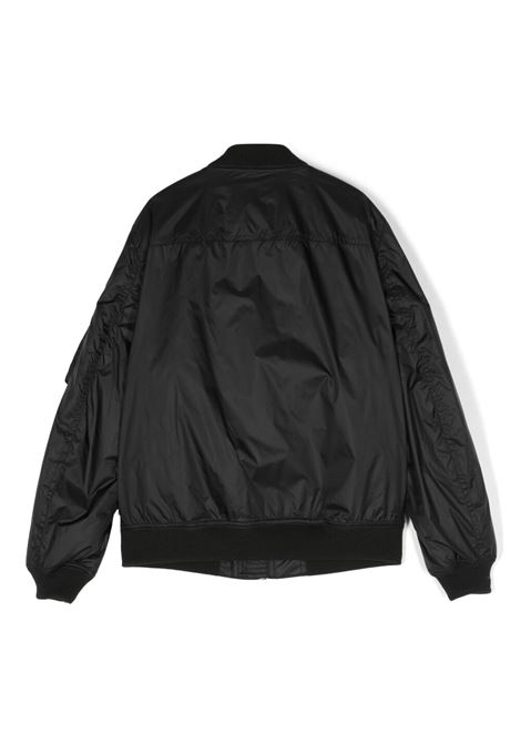 Bomber con zip in nero - bambini RICK OWENS KIDS | BG01C7771ND09